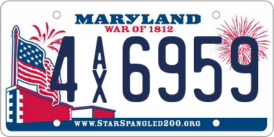 MD license plate 4AX6959