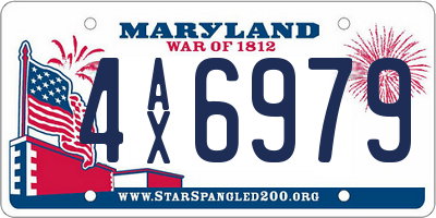 MD license plate 4AX6979