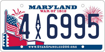 MD license plate 4AX6995