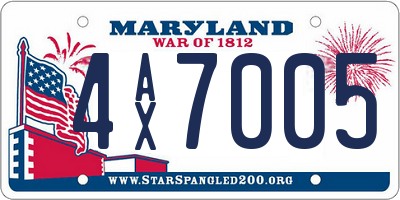 MD license plate 4AX7005