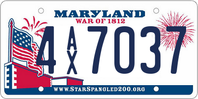 MD license plate 4AX7037