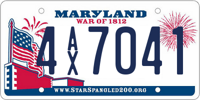 MD license plate 4AX7041