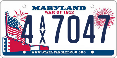 MD license plate 4AX7047