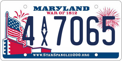 MD license plate 4AX7065