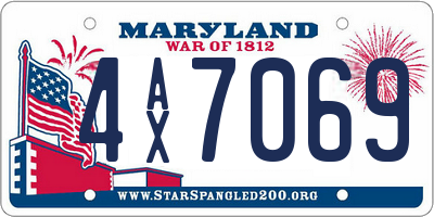 MD license plate 4AX7069
