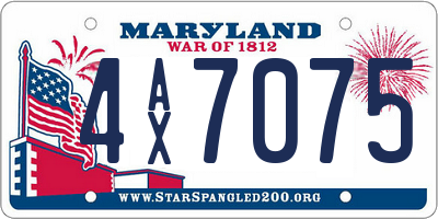 MD license plate 4AX7075