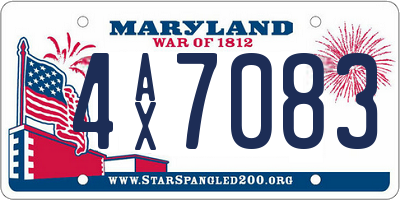 MD license plate 4AX7083