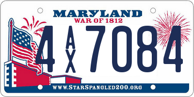 MD license plate 4AX7084