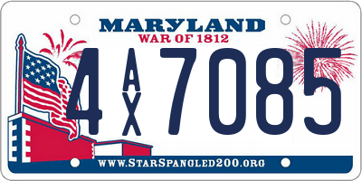 MD license plate 4AX7085