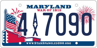 MD license plate 4AX7090