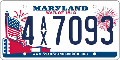 MD license plate 4AX7093