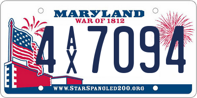 MD license plate 4AX7094