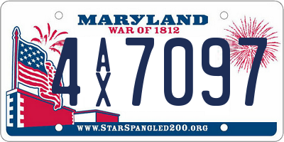 MD license plate 4AX7097