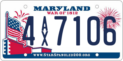 MD license plate 4AX7106