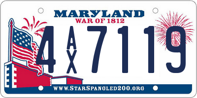 MD license plate 4AX7119
