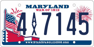 MD license plate 4AX7145
