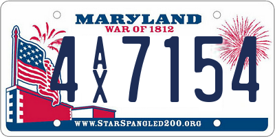 MD license plate 4AX7154