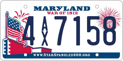MD license plate 4AX7158