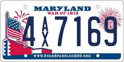 MD license plate 4AX7169