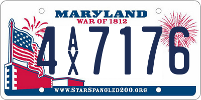 MD license plate 4AX7176