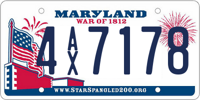 MD license plate 4AX7178