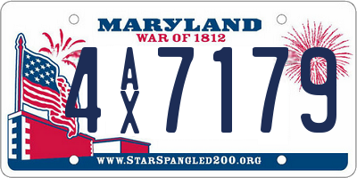 MD license plate 4AX7179