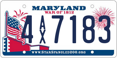 MD license plate 4AX7183