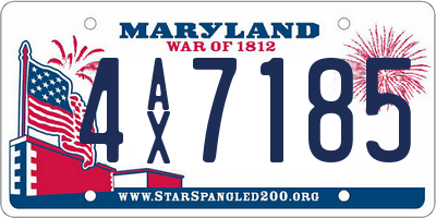 MD license plate 4AX7185