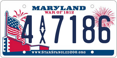 MD license plate 4AX7186