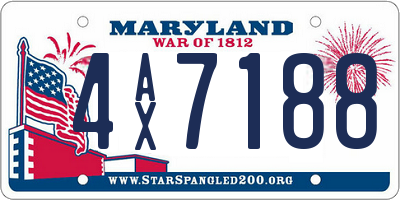 MD license plate 4AX7188