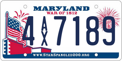 MD license plate 4AX7189