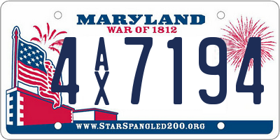 MD license plate 4AX7194