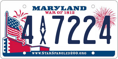 MD license plate 4AX7224
