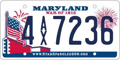 MD license plate 4AX7236