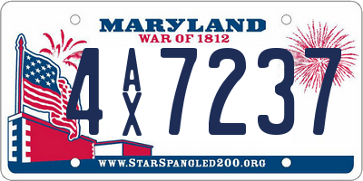 MD license plate 4AX7237