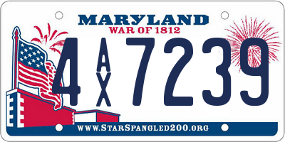 MD license plate 4AX7239