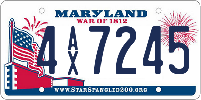 MD license plate 4AX7245