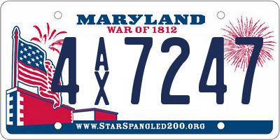 MD license plate 4AX7247