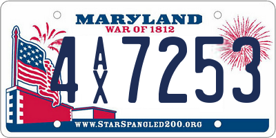 MD license plate 4AX7253