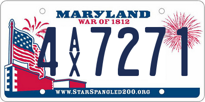 MD license plate 4AX7271