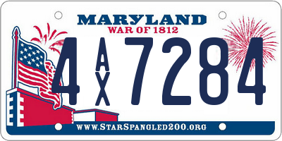 MD license plate 4AX7284