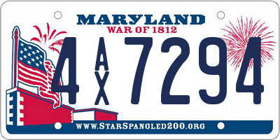 MD license plate 4AX7294