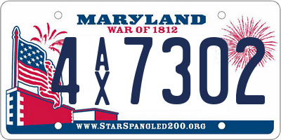 MD license plate 4AX7302