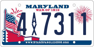 MD license plate 4AX7311