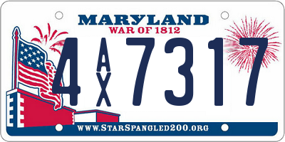 MD license plate 4AX7317