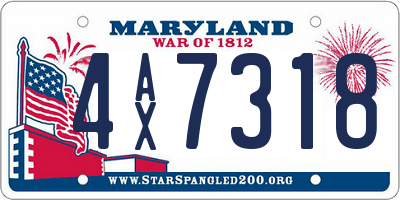MD license plate 4AX7318