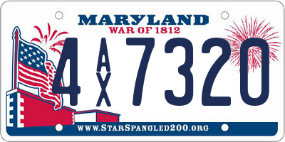 MD license plate 4AX7320