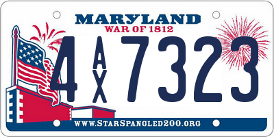 MD license plate 4AX7323
