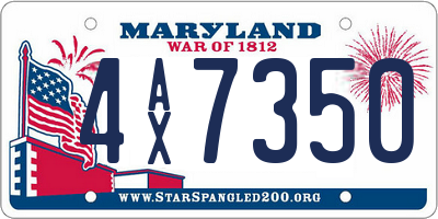 MD license plate 4AX7350