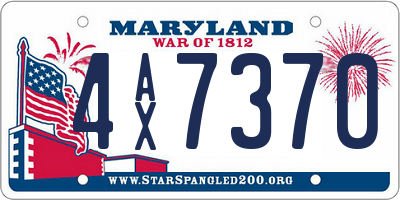 MD license plate 4AX7370